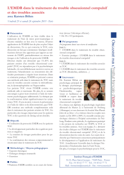 Fiche seminaire &ndash; TOC et troubles associ&eacute;s