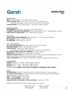 MARTIN PENSA - Gersh Production