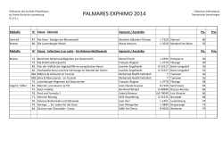 PALMARES EXPHIMO 2014