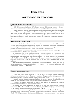 5. Dottorato in Teologia Biblica - Pontificia Università Gregoriana