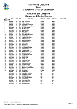 ISMF World Cup 2014 Open Courchevel (FRA) Le