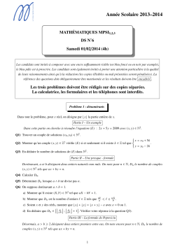 DS n&deg;6 - MPSI