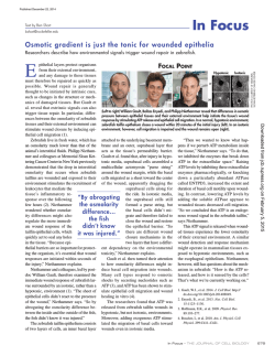 In Focus - The Journal of Cell Biology