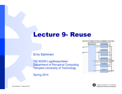 Lecture 9- Reuse - Tampereen teknillinen yliopisto