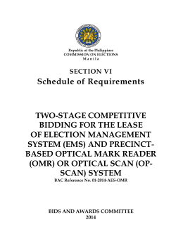 Schedule of Requirements [ 181 KB]