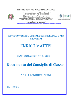 Documento del Consiglio di Classe