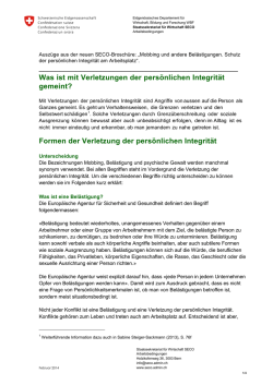 Was ist mit Verletzungen der pers&ouml;nlichen Integrit&auml;t gemeint