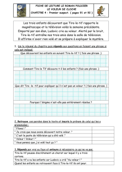 FICHE DE LECTURE LE ROMAN POLICIER CH 4