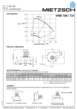 VRB 100 / 721 - DE WIT ventilatoren