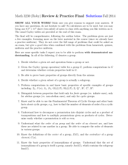 Solutions to Practice Final