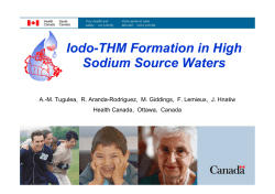 Iodo-THM Formation in High Sodium Source Waters