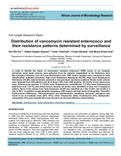 clinical prevalance and resistance patterns of vancomycin resistant