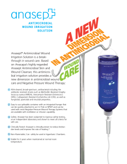 Anasept Antimicrobial Wound Irrigation Solution Brochure