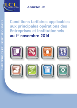 Guide Tarifaire 2014 Addendum