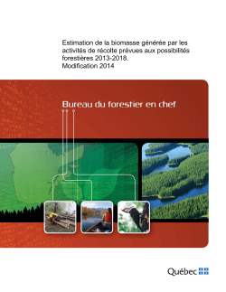Estimation de la biomasse générée par les activités de récolte