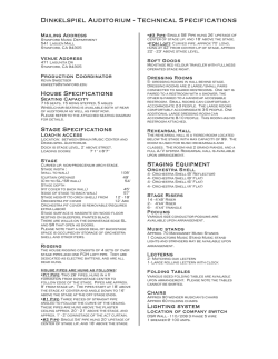 Dink Tech Specs - Department of Music