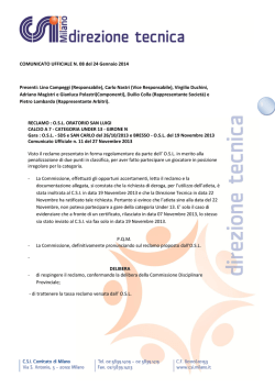 DIREZIONE TECNICA 2012/2013