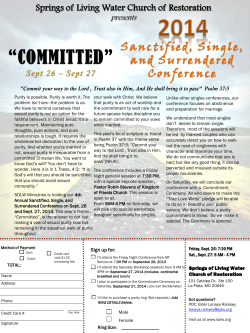Sanctified, Single, and Surrendered Conference