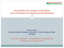 La situazione in Emilia Romagna - Eco-SCP-Med