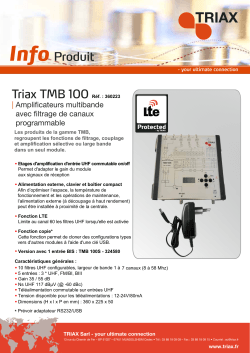 Produit Triax TMB 100