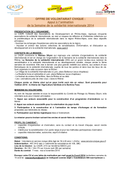 Volontaire - SSI 2014 - Rhône