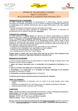 Volontaire - SSI 2014 - Rh&ocirc;ne