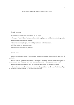 Fiche de pr&eacute;paration au contr&ocirc;le continu.