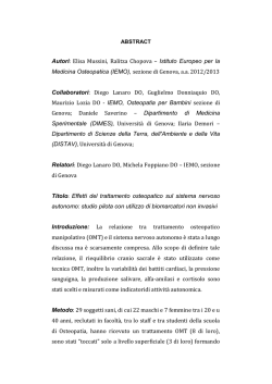 effetti del trattamento osteopatico sul sistema nervoso autonomo
