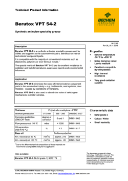 Berutox VPT 54-2 - BECHEM Lubrication Technology