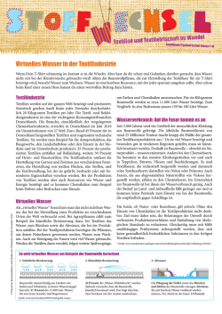 Virtuelles Wasser in der Textilindustrie - Jugend und Bildung