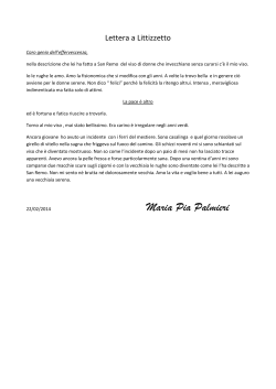 Lettera a Littizzetto - 22 febbraio 2014