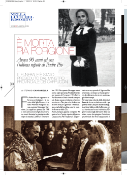 &Egrave; MORTA PIA FORGIONE