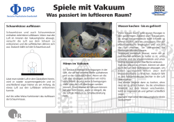 H&ouml;ren im Vakuum Schaumk&uuml;sse aufblasen Wasser kochen - Physik