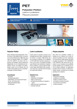 Polyester-Platten Lastre in poliestere Plaques polyester