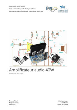 Amplificateur audio 40W - documentation de Thierry LEQUEU