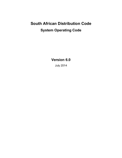 RSA Distribution System Operating Code Ver 6
