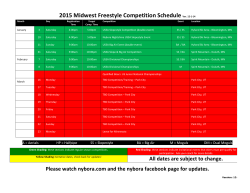 2015 Midwest Freestyle Competition Schedule Ver. 12-‐1-‐14