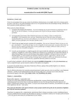 Frédéric Lordon : la crise de trop 1