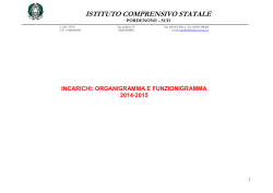 Incarichi 2014 - 2015 : organigramma e funzionigramma