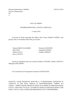 Direzione Infrastrutture e Mobilit&agrave; 2014 01112/033