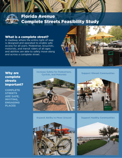 Florida Avenue Complete Streets Feasibility Study