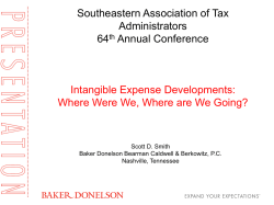 Intangible Expense Addback Developments