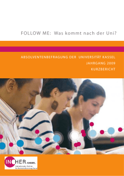 FOLLOW ME: Was kommt nach der Uni? - Universität Kassel