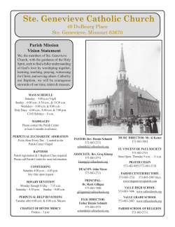 Bulletin6-29-14 - Ste. Genevieve Catholic Church