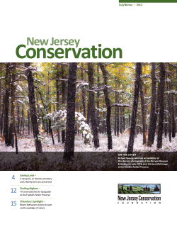 Fall/Winter | 2013 - New Jersey Conservation Foundation