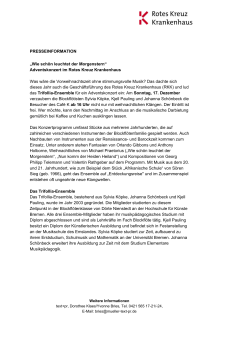 Presseinformation Adventskonzert - Freie Kliniken Bremen