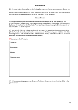Wünsch-dir-was Die vhs bietet in dem Kursangebot zur