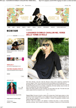 PFG style : I LEGGINGS DI EMILIO CAVALLINI NEL