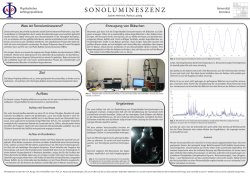 Was ist Sonolumineszenz? Ziel Aufbau Erzeugung von Bl&auml;schen