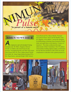 NIMUN 4 Newsletter Day2 - Navrachana International School